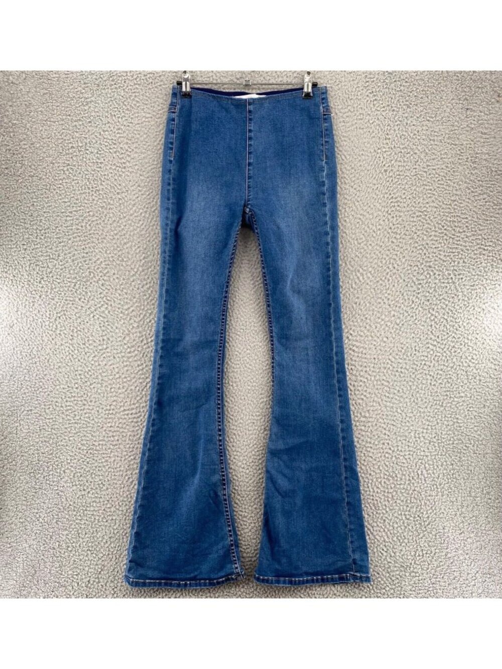 Tin Haul Jeans Womens 26 Large Blue Flare Jegging Medium Wash Pull On Stretch